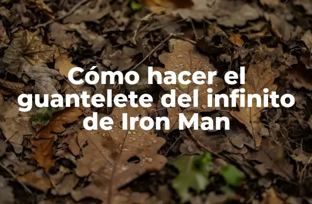 Cómo Hacer el Guantelete Del Infinito de Iron Man