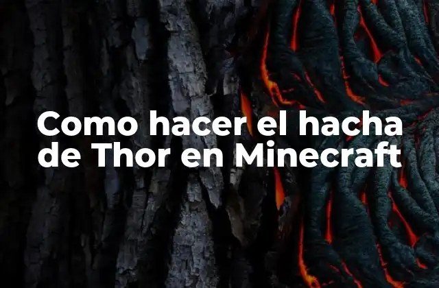 Como Hacer el Hacha de Thor en Minecraft