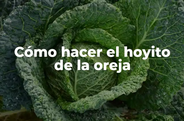 Cómo Hacer el Hoyito de la Oreja