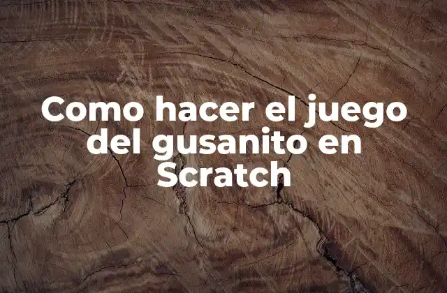Como Hacer el Juego Del Gusanito en Scratch