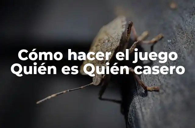 Cómo Hacer el Juego Quién es Quién Casero