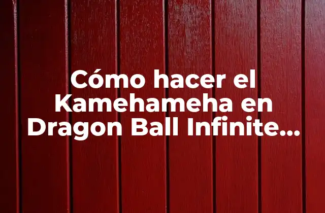 Cómo Hacer el Kamehameha en Dragon Ball Infinite World Ps2