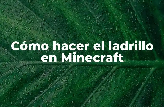 Cómo Hacer el Ladrillo en Minecraft 2 Cómo hacer el ladrillo en Minecraft