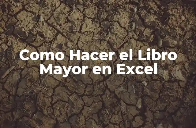 Como Hacer el Libro Mayor en Excel