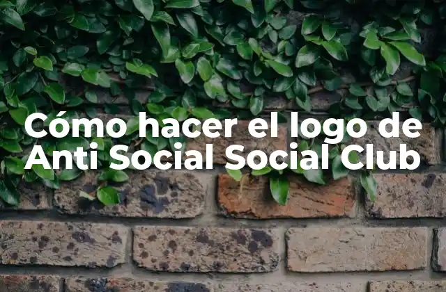 Cómo Hacer el Logo de Anti Social Social Club