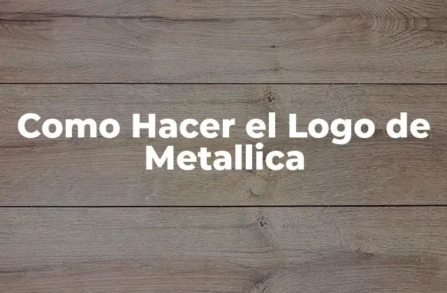 Como Hacer el Logo de Metallica