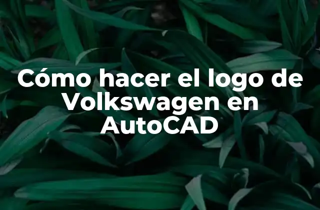 Cómo Hacer el Logo de Volkswagen en Autocad