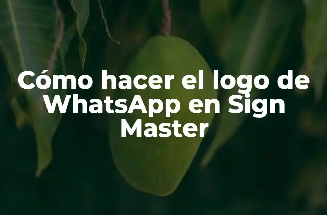 Cómo Hacer el Logo de Whatsapp en Sign Master