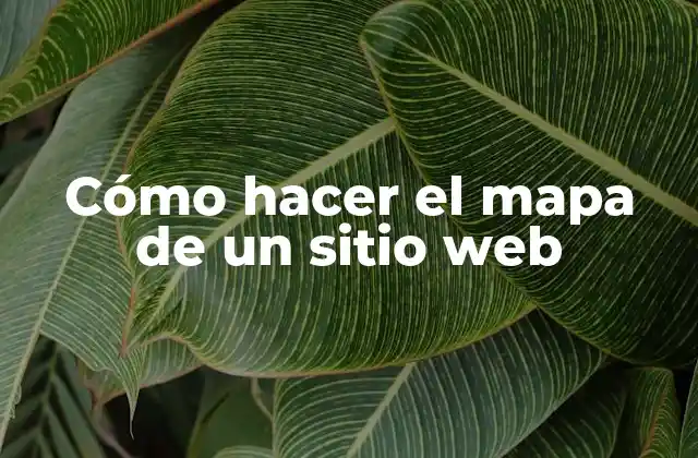 Cómo Hacer el Mapa de un Sitio Web