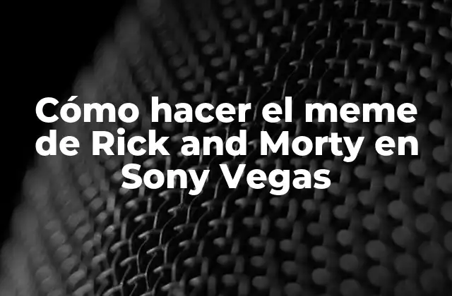 Cómo Hacer el Meme de Rick And Morty en Sony Vegas