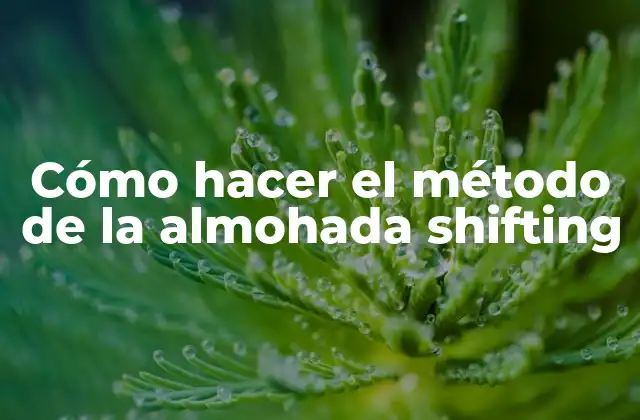¿Qué es el método de la almohada shifting?