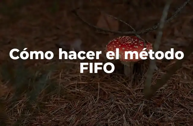 Cómo Hacer el Método Fifo