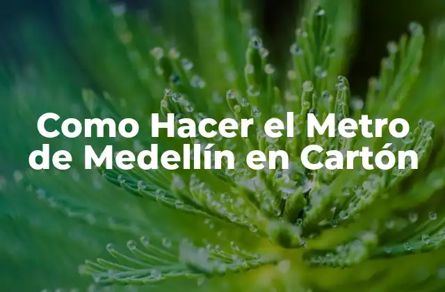 Como Hacer el Metro de Medellín en Cartón