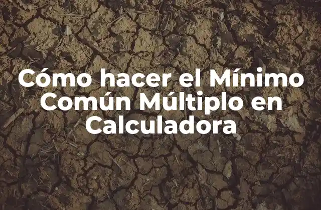 Cómo Hacer el Mínimo Común Múltiplo en Calculadora