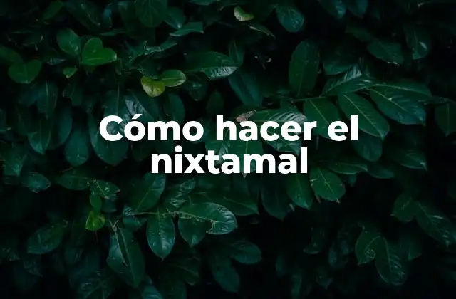 Cómo Hacer el Nixtamal 2 ¿Qué es el nixtamal?