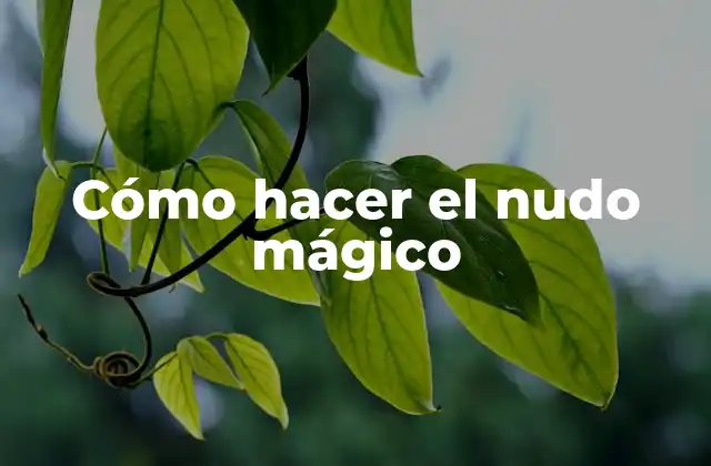 El nudo mágico: ¿qué es y para qué sirve?