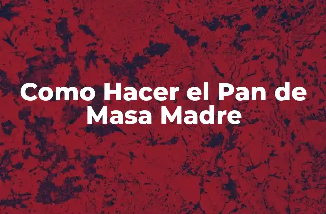 Como Hacer el Pan de Masa Madre