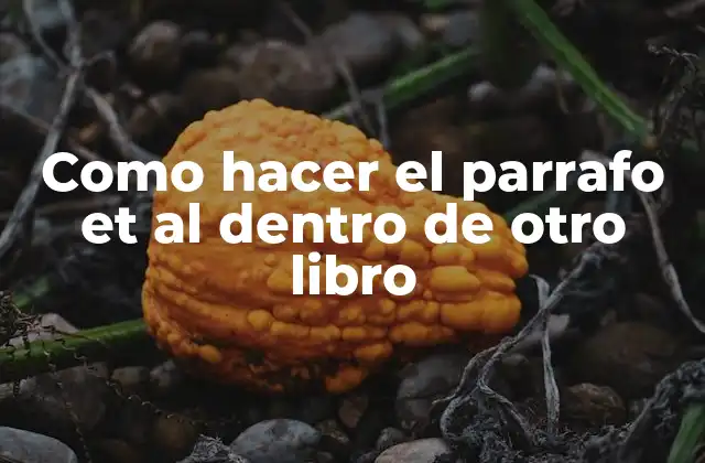 El parrafo et al en un libro