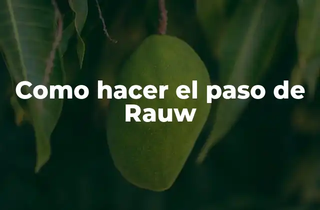 Como Hacer el Paso de Rauw