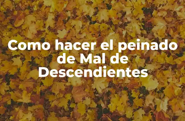 Como Hacer el Peinado de Mal de Descendientes 2 ¿Qué es el peinado de Mal de Descendientes?