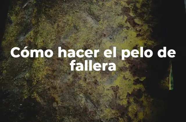 Cómo Hacer el Pelo de Fallera