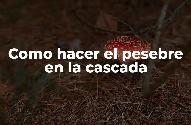 Como Hacer el Pesebre en la Cascada