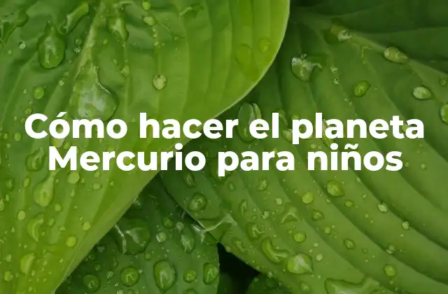 Cómo Hacer el Planeta Mercurio para Niños