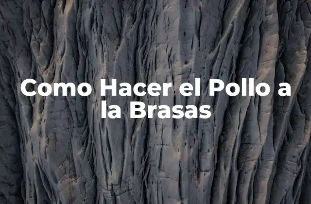 Como Hacer el Pollo a la Brasas