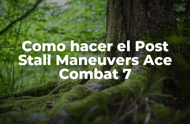 Como Hacer el Post Stall Maneuvers Ace Combat 7