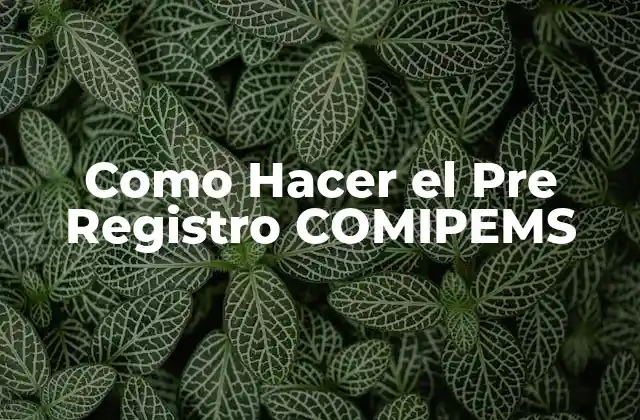 ¿Qué es el Pre Registro COMIPEMS?