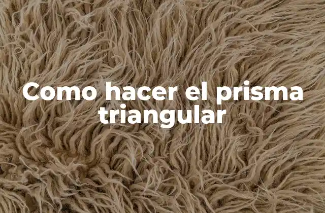 Como Hacer el Prisma Triangular