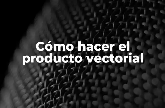 Cómo Hacer el Producto Vectorial