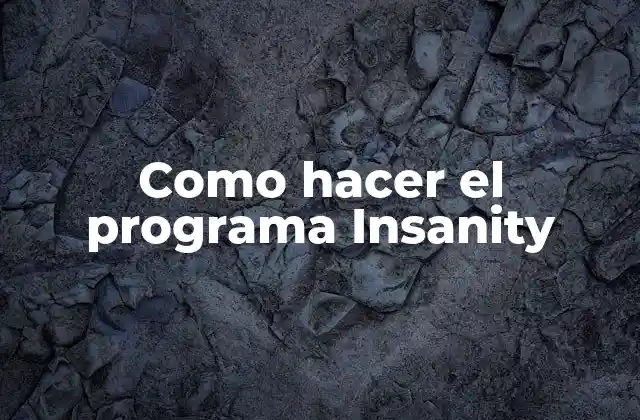 ¿Qué es el programa Insanity?