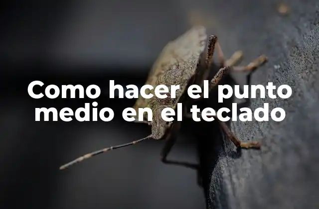 Como Hacer el Punto Medio en el Teclado