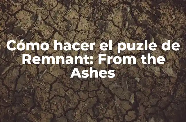 Cómo Hacer el Puzle de Remnant: From The Ashes