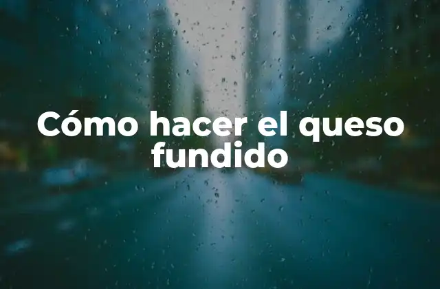Cómo Hacer el Queso Fundido 2 ¿Qué es el queso fundido?