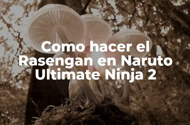 Como Hacer el Rasengan en Naruto Ultimate Ninja 2
