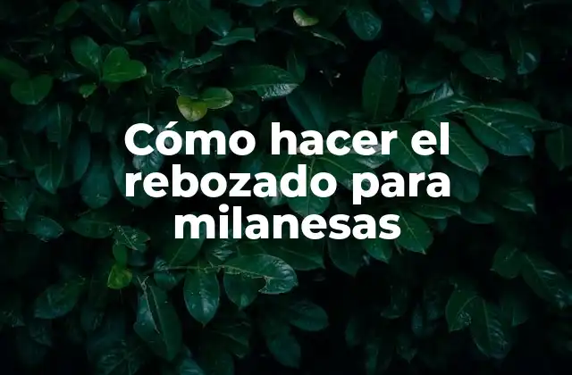 Cómo Hacer el Rebozado para Milanesas