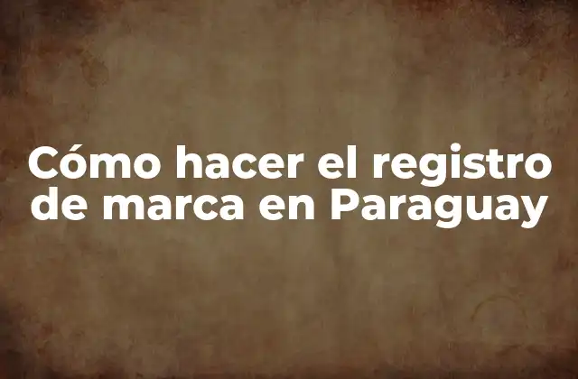Cómo Hacer el Registro de Marca en Paraguay