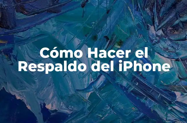 Cómo Hacer el Respaldo Del Iphone