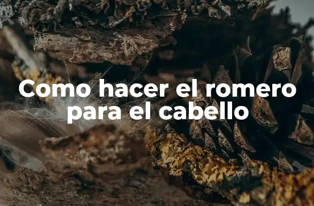 Como Hacer el Romero para el Cabello