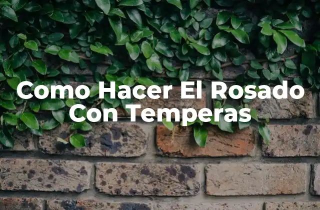Como Hacer el Rosado con Temperas