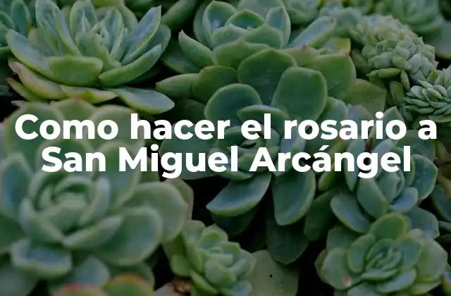 Como Hacer el Rosario a San Miguel Arcángel