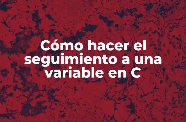 Cómo Hacer el Seguimiento a una Variable en C