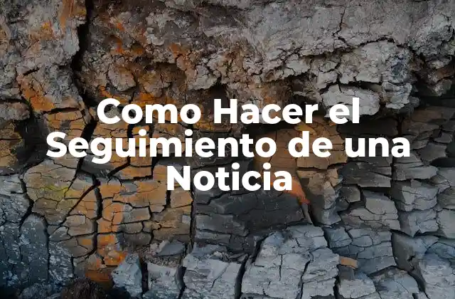 Como Hacer el Seguimiento de una Noticia