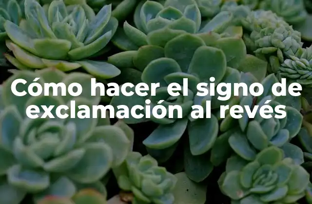 Cómo Hacer el Signo de Exclamación Al Revés
