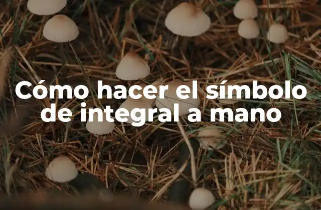 Cómo Hacer el Símbolo de Integral a Mano