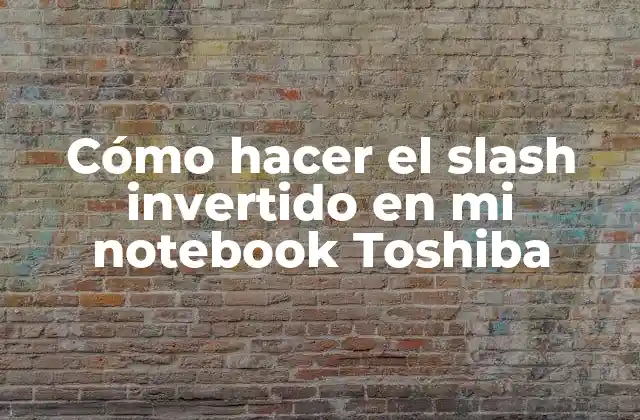 ¿Qué es el slash invertido y cómo se utiliza?