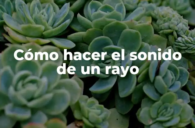 Cómo Hacer el Sonido de un Rayo