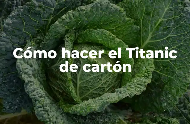 Cómo hacer el Titanic de cartón